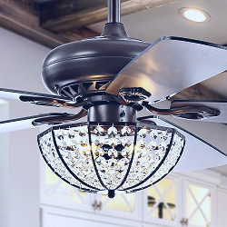 JONATHAN Y Joanna Classic Traditional 52-in Oil Rubbed Bronze LED Indoor Ceiling  Fan with Light Remote (5-Blade) in the Ceiling Fans department at Lowes.com